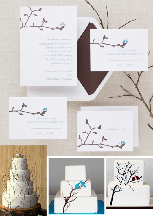 Phoebe Invitation with Coordinating Cakes