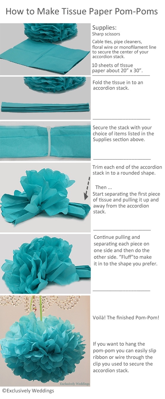 How to make tissue paper pom-poms