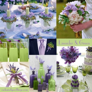 Lavender and Green Wedding Colors
